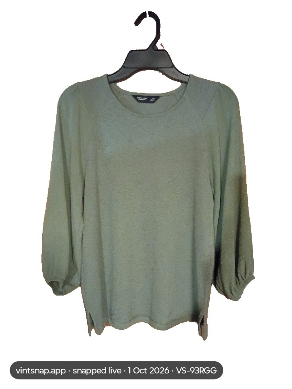 Simply Vera Vera Wang Olive Green Pullover Sweatshirt